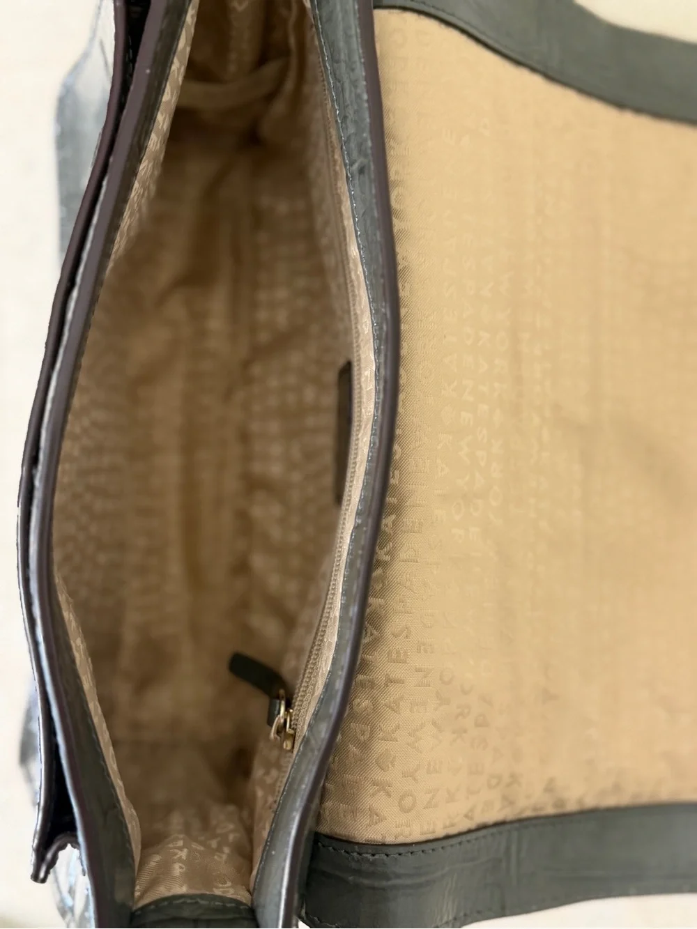 Kate Spade Knightsbridge Crossbody in Graphite Croc Patent Leather